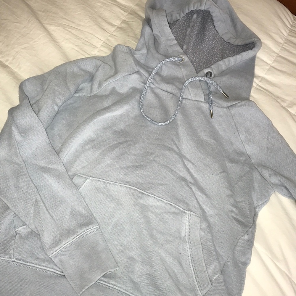 light blue hoodie